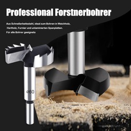 60 mm Forstner Drill Bit, Professional Forstner Drill, Multi-tooth Wood Drill Bit Made of Steel with High Carbon Content, Tungsten Steel Forstner Drill Bit for Wood, Accessories Drill for Woodworking