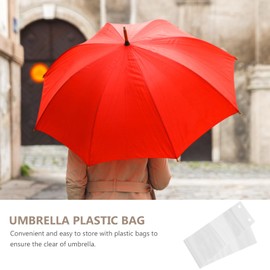 DOITOOL Umbrella Storage Bag - 100 Pcs Wet Umbrella Bags, Portable Transparent Waterproof Umbrella Sleeves, Keep Church or Lobby Floors Dry - Fold Umbrella Cover (72 x 13 x 0.2cm)