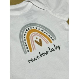 Rainbow Baby Pregnancy Reveal Announcement IVF Infertility Warrior Baby Romper Bodysuit (12 Months)