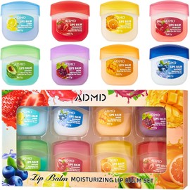 Labial Hidratante, 8PCS Bálsamo Labial Selección Natural, with Vitamin E and Coconut Oil, Ideal para Labios Secos y Agrietados