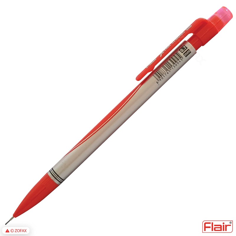 0.7mm FLAIR X-Tra Strong 2B Mechanical Pencils Rubber Tipped (RED