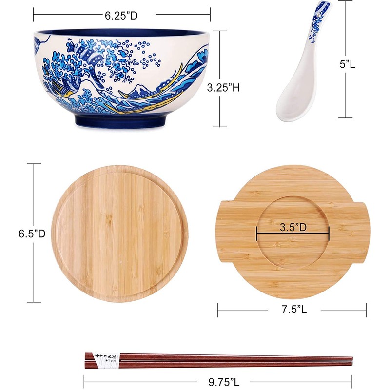 Happy Sales, Japanese Kamameshi Vintage Style Rice Noodle Ramen Bowl