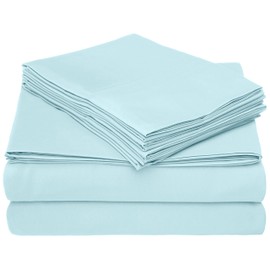 Home Collection Micro Caress Luxurious Sheet Set, 90GSM 4 -Piece Queen Size with 2 Additional Pillowcase, Aqua Color