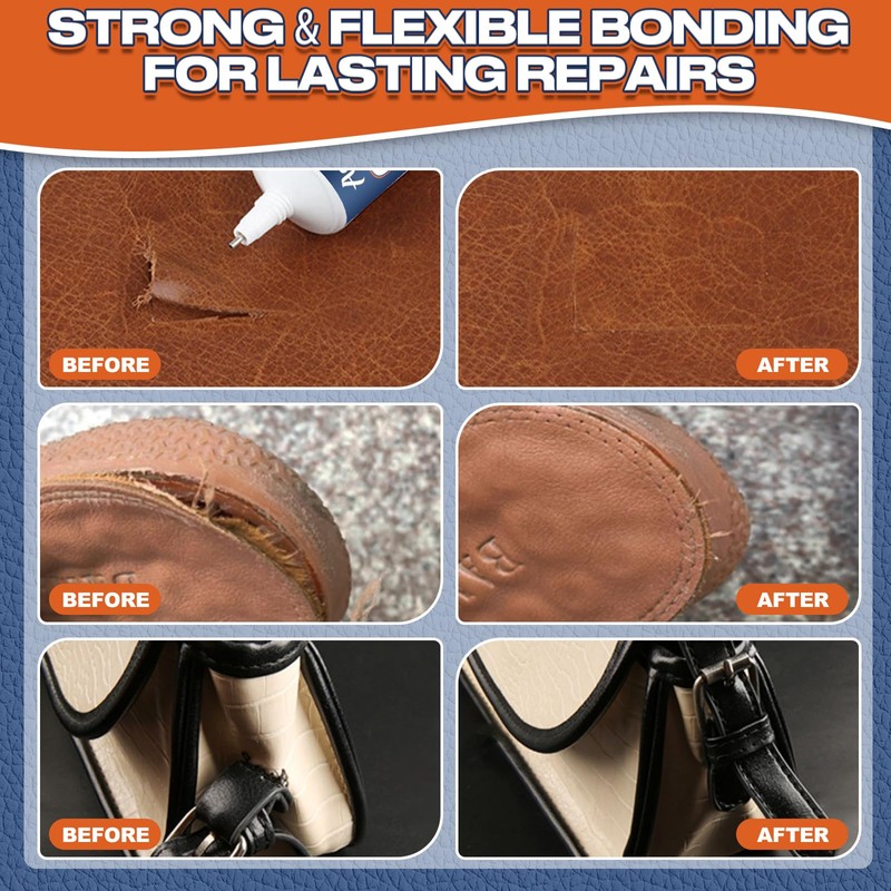 Aarovibe Leather Glue, 60ml Strong & Flexible Leather Adhesive –