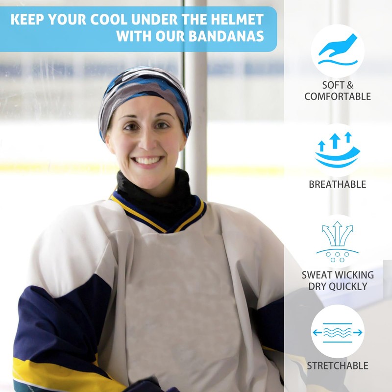 kilofly 6/8 pc Multi-purpose Seamless Headwear Bandanas Mixed Set Value