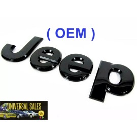 Mopar GENUINE JEEP GRAND CHEROKEE BLACK GLOSS EMBLEM NAMEPLATE HOOD 2013-2021 NEW OEM