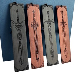 ZQZYMXQ 4Pcs Sword Bookmark, Cool Bookmarks for Men, Gifts for Book Lovers Men (Sword Set)