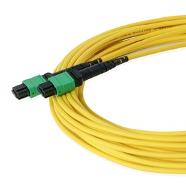 trueCABLE MTP/MPO Elite APC OS2 SM 12F Unpinned (F) Type B Polarity Plenum (OFNP) QSFP28 40/100/400G UL Listed Fiber Patch Cable, 5m (16.40ft), 1pc