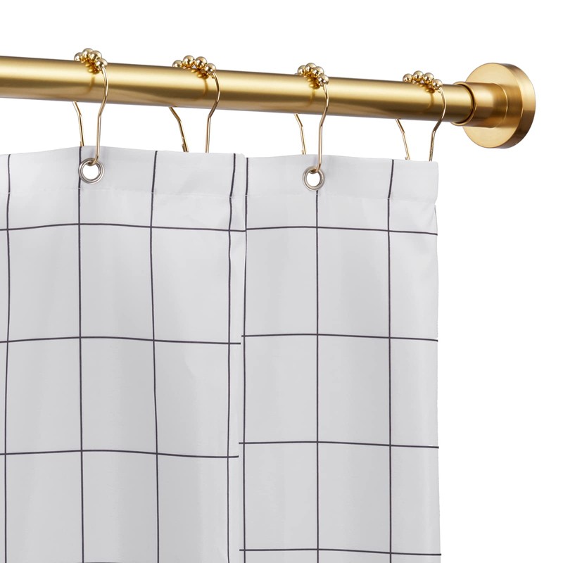EBOATOP Gold Shower Curtain Rod - Never Rust No Drill