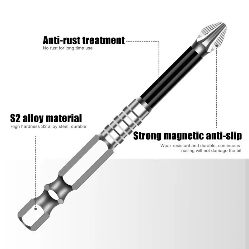 Unbranded 2SET High-Magnetic Screwdriver Drill Bit,Strong Magnetic Durability Drill Bit