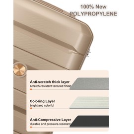 Somago Hardside Spinner Carry On Suitcase Lightweight Luggage Sets with TSA Lock