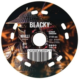 NIVILLI BLACKY Professional Diamond Cutting Disc 125 mm Unsurpassed Durability For Finest Cuts Perfect & Precise Cuts in Tiles, Hard Ceramic & Natural Stone Slabs & Ceramic Materials