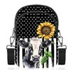 FyLybois Cow Sunflower Crossbody Bags for Women Cell Phone Purse