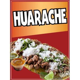 Huarache Decal Window Sticker Mexican Food Truck Concession Vinyl Antojitos Mexicanos (18" x 14")