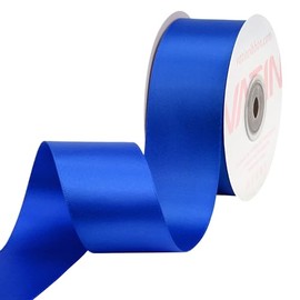 VATIN Double Face Royal Blue Satin Ribbon 1-1/2" Continuous 25 Yards,Blue Polyester Fabric Ribbon use for Bows Bouquet, Gift Wrapping, Floral Arrangement Wedding Decoration
