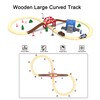 Wooden Train Set for Toddlers, 52Pcs Train Toy with Railway
