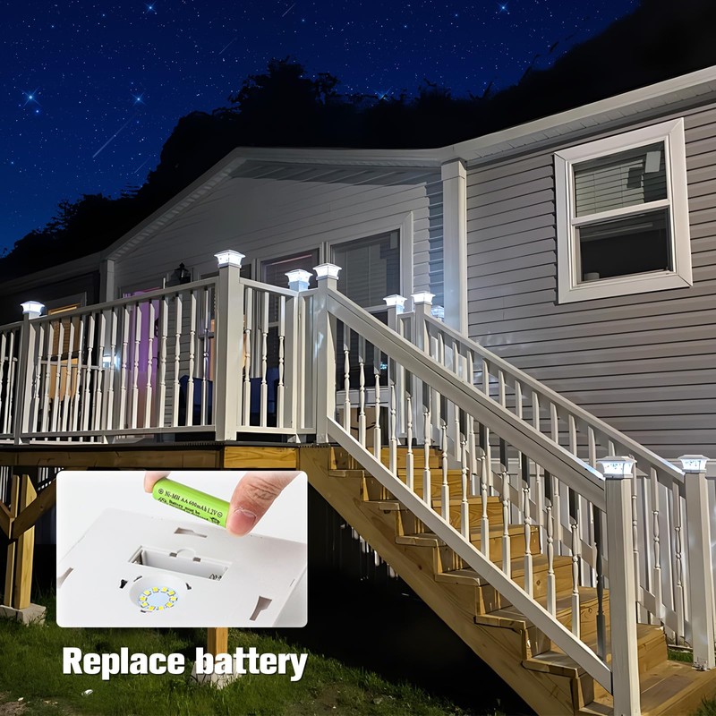VOLISUN Solar Post Cap Lights Outdoor, Solar Powered Fence Cap