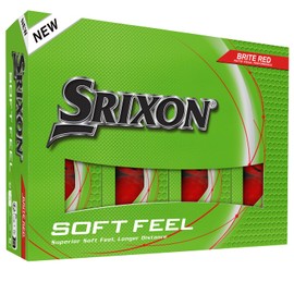 Srixon Soft Feel Brite Golf Balls, Red