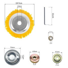 Brush for Brushcutter, Brush Weeds, Wire Brush, Professional Round Brush Trimmer, Steel Wire Wheel Brush