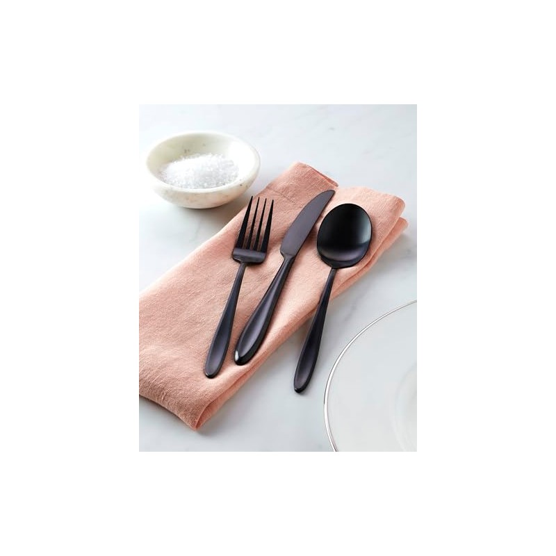 Hampton Forge 894843 Ayla Black 12 Piece Flatware Set