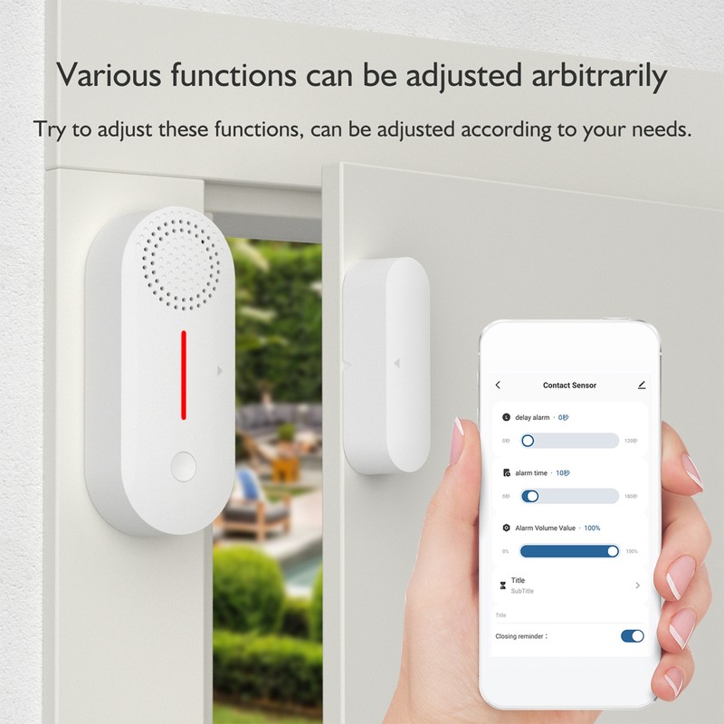 Door Window Alarm Home Security Wireless Magnetic Sensor Antitheft Alarm