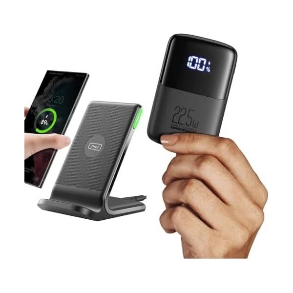 As shown 15W Fast Qi Wireless Charging Station with 50