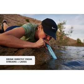 LifeStraw Personal Water Filter for Hiking, Camping, Travel, and Emergency Preparedness, 5 Pack, Blue