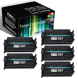 Green Toner Supply 057 | CRG-057 Compatible Toner Cartridge Replacement for Canon 057 (5-Pack) for used in canon ImageCLASS MF445dw MF448dw LBP226dw LBP227dw LBP228dw Toner Printer