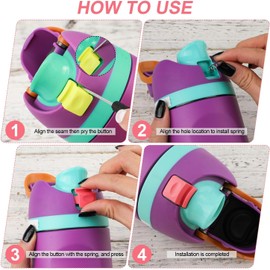 MIHAGUTY 2PCS Replacement Button Compatible with Owala FreeSip 40oz,Water Bottle Lid Mouth Push Button Switch Fit for Owala 19/24/32/40oz Bottle Accessories (Replacement Button with 40oz Straws)