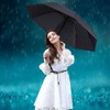 NOOFORMER Compact Reverse Folding Umbrella Automatic Windproof Travel Inverted Umbrellas