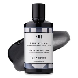 FUL Purifying Charcoal Shampoo | Clarifying Shampoos to Remove Build Up, Excess Oil, and Pollutants | Vegan Sulfate Free Shampoo | Shampoo for Greasy Hair | Deep Cleansing Shampoo | Made in UK