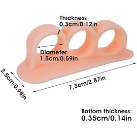 6 Pieces Hammer Toe Cushion - Hammer Toe Gel Pads Corrector & Straightener for Curled, Curved, Claw & Mallet Toe Relief - Right & Left Gel Support Crest Cushion (3 Hole Beige)