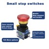Emergency Stop Button with Box,10A 440V Emergency Shut Off Switch,