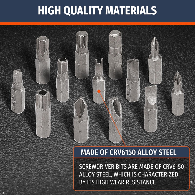 PRIDE&CRAFT 102PC Screwdriver Bits Set With 1/4'' Quick Release Bit