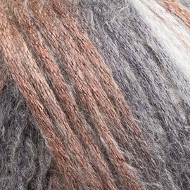 1 Ball YarnArt Melody Variegated, Chainette Yarn, Shiny Metallic Sheen Yarn for Knitting, Crochet, Embroidery, 100 grams (3.5 oz), 230 meters (251 yards), 70% Polyamide 21% Acrylic 9% Wool Blend - 907