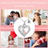 Iefil Birthday Gifts for Daughter, Heart Pendant Initial J Daughter