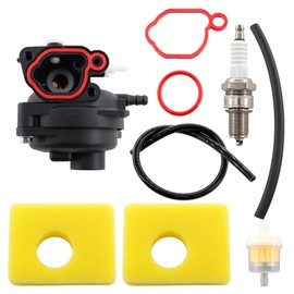 MCHNIC Carburetor with Air Filter for Briggs & Stratton 799583 591160 595656 590556 591979 593261 08P502 8P502 09P602 9P602 300E 450E 500E OVH Lawn mower Motor