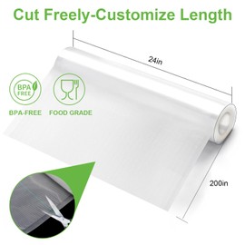 Vacuum Sealer Bags 3 Rolls 8″x16′ for Food Saver, Seal a Meal, Commercial Grade, BPA Free, Heavy Duty, Great for vac storage, Meal Prep or Sous Vide