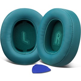 SOULWIT Ersatz Ohrpolster für JBL E55BT Over-Ear-Kopfhörer, Ersatzpolster mit weicherem Protein-Leder (Grün)