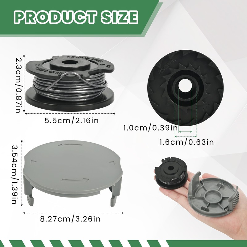 Flaveano Bosch EasyGrassCut Strimmer Line Spool 6 Spools and 2