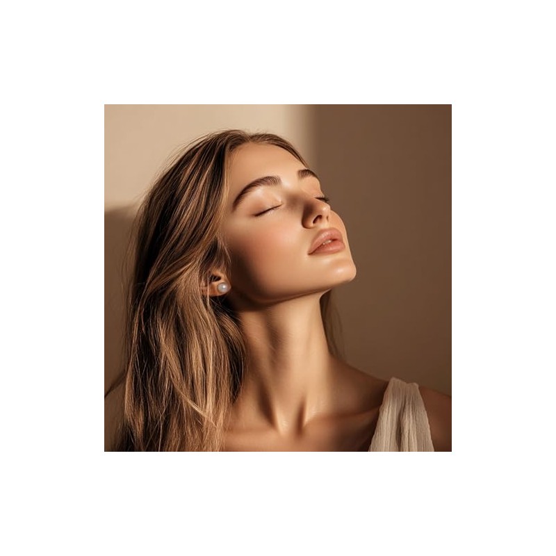 AJSOENO pearl clip on earrings for women big pearl clip-on