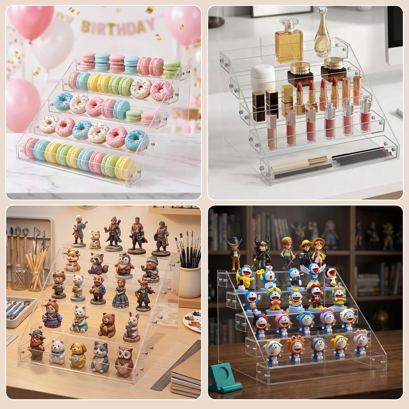 Dorblely 5 Tier Cookie Display Stand - Acrylic Cookie Holder