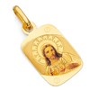 14k REAL Yellow Gold Religious Jesus Heart Enamel Picture Charm