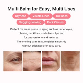 Collagen Multi Balm Stick for Face and Neck Hydrating Firming Skin Care for Fine Lines Under Eye Lip Forehead Wrinkle Care Korean Skin Care Stick