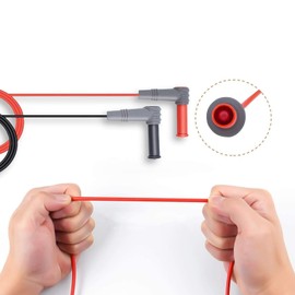 Multimeter Test Leads and 4Pcs Alligator Clips, Precision Sharp Lead 1000V 20A Digital Multi Meter Clamp Tester Probe Test Probes Leads, Test Extension, Multimeter Accessories