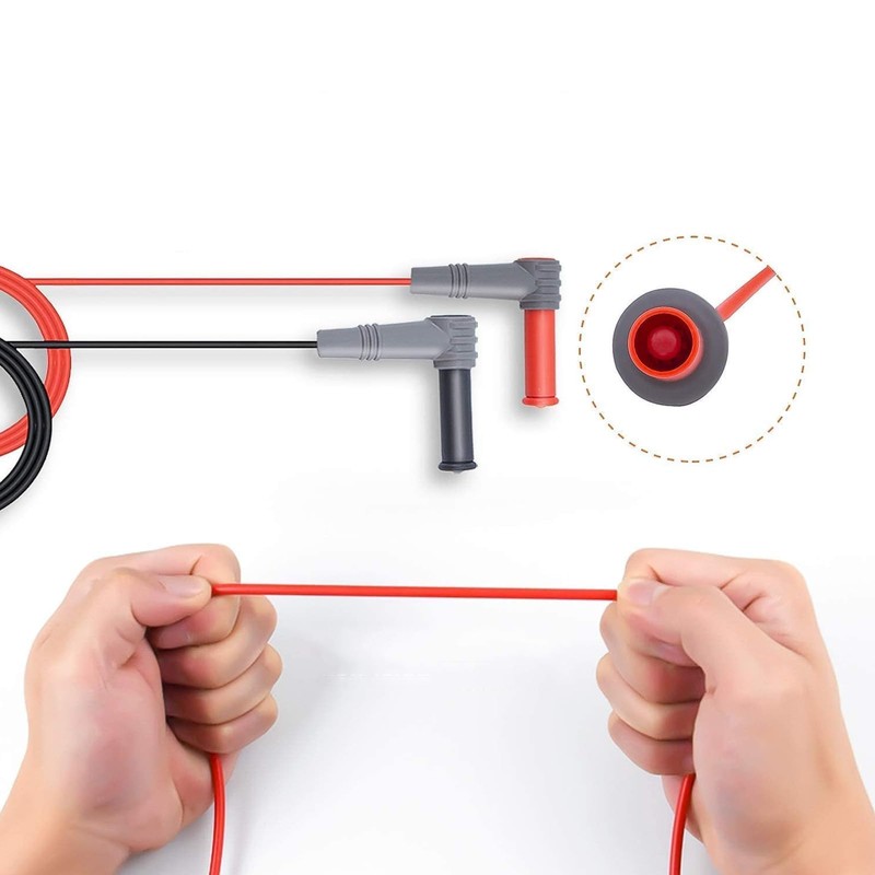 Multimeter Test Leads and 4Pcs Alligator Clips, Precision Sharp Lead