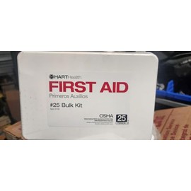 Generic Hart Health #25 Bulk First Aid Kit, OSHA Standards, HART, for up to 25 People, Polypropylene Box, White
