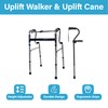 Carex Uplift Walker and Cane Combo, Folding Walker for Seniors