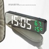 LED 9.1in Mirror Clock Multifunctional Digital Alarm Date Humidity Clock