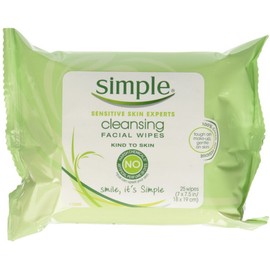 Simple Cleansing Facial Wipes 25 Each (Pack of 8)